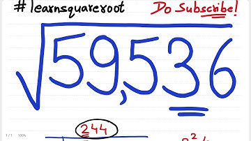 Square root of 59536 | square of 244 | how to teach square root | using long division method