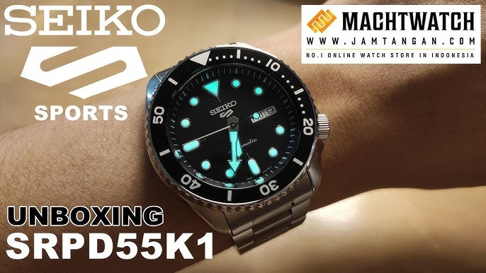 HANDS-ON: Seiko 5 Sports Automatic SRPD55K1 Sports Style 2019 - YouTube