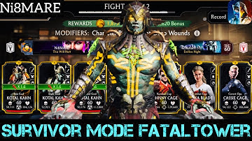 FW Survivor Mode Fatal Tower Battle | Gold Kotal Kahn Team | MK Mobile