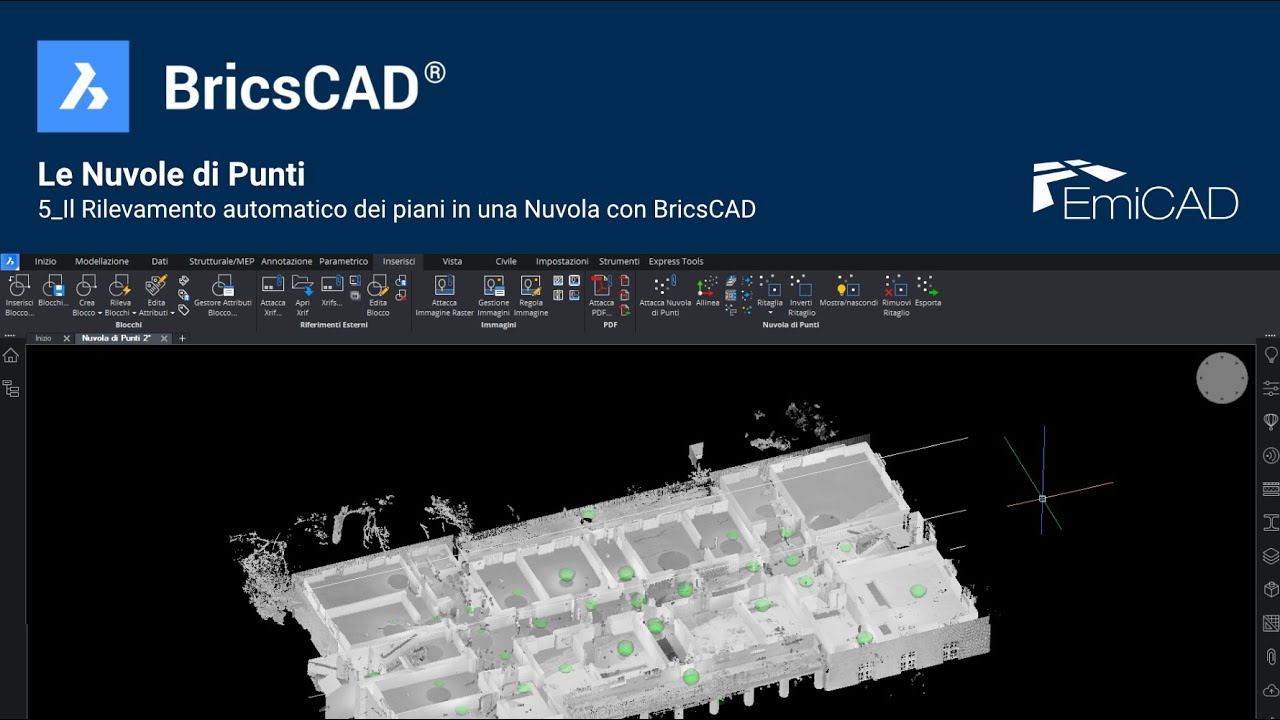 3-A: BricsCAD - Come rilevare i piani dell'edificio da una nuvola di punti in BricsCAD