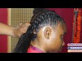 2 Feed In Braids on 4C Hair NO HEAT !