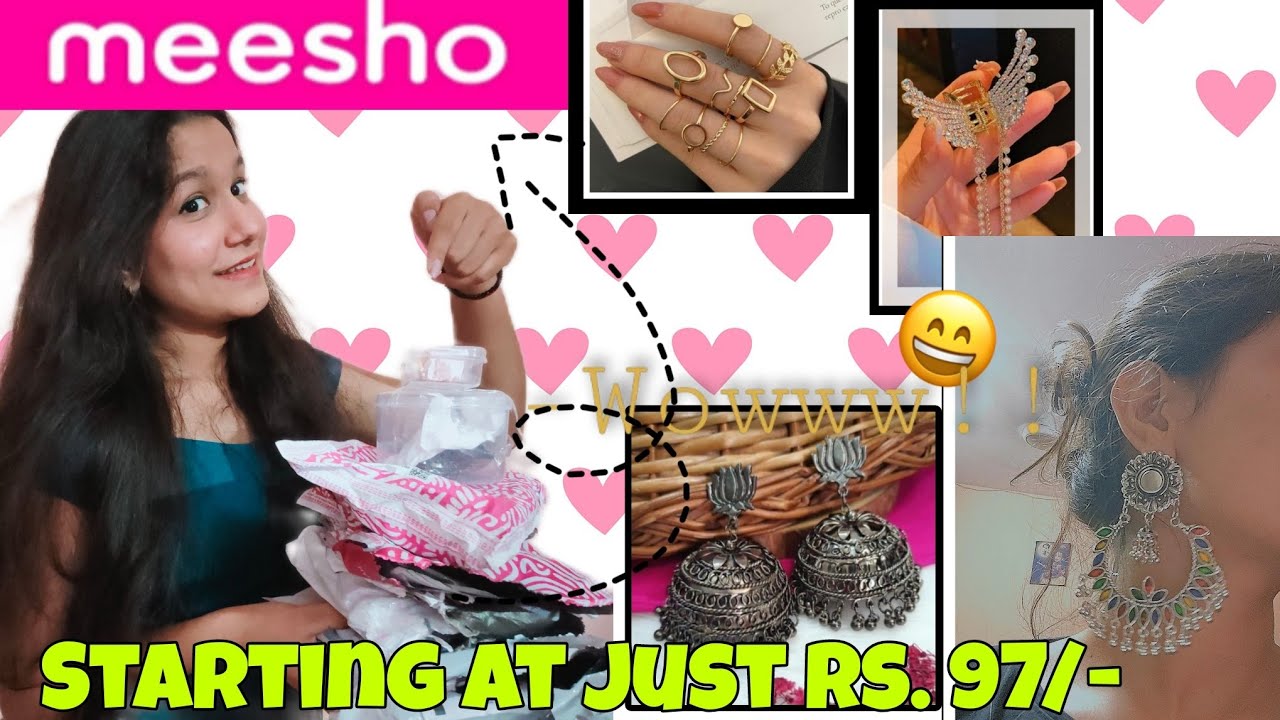 *Huge* Accessories Haul from Meesho|Trendy jewelry|Starting at just Rs ...