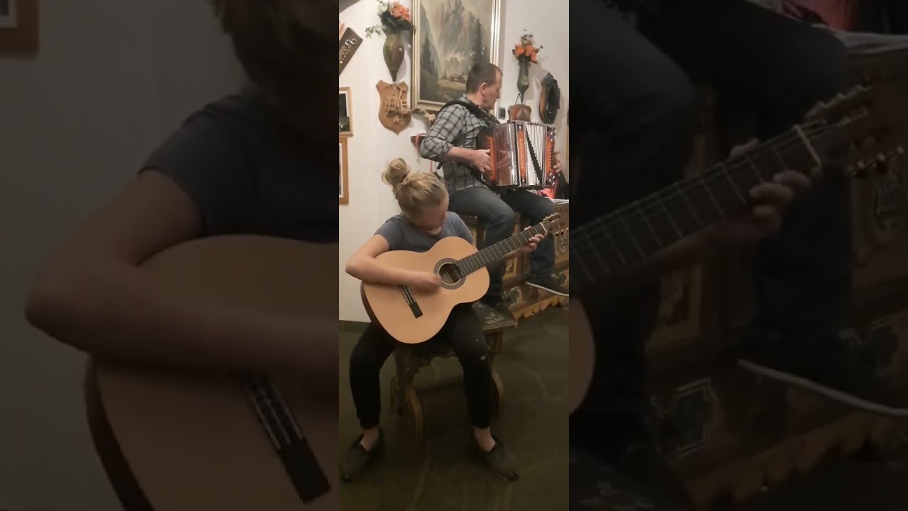 Willi und Tochter Katharina.Tirolerbuabmpolka