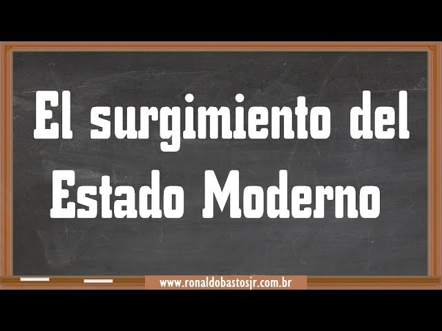 alcanzar pueblo salir El surgimiento del Estado Moderno (Clase n. 1, IAEN, 2017) | Prof. Ronaldo  Bastos - YouTube