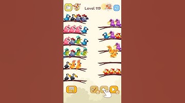 Bird sort color | Level 119... #youtubeshorts #ytshorts #shorts