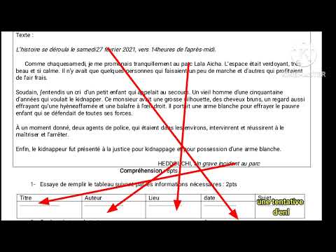 3ème année collège évaluation N3 semestre 2 compréhension et langue الثالثة إعدادي الفرض الثالث