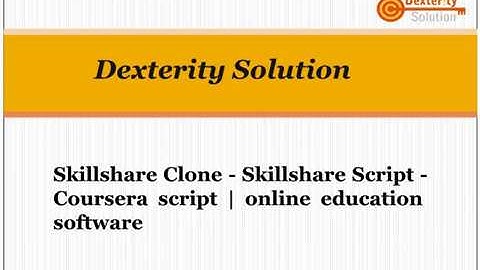 Skillshare Clone - Coursera script | online education software(2018)