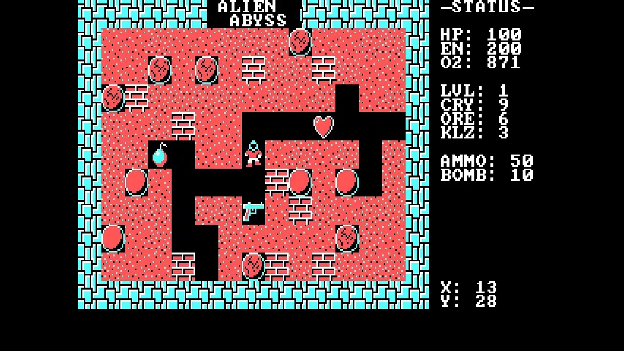 Alien Abyss: Another GW-BASIC dungeon crawl game