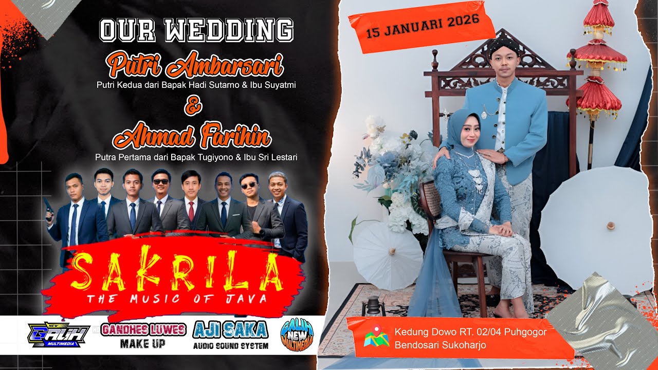 Live SAKRILA MUSIC | Wedding Putri & Ahmad | AJI SAKA Audio | New Galih Multimedia
