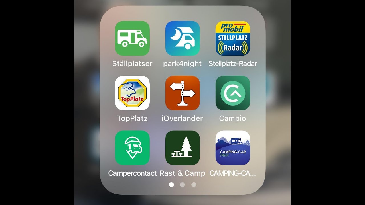 Vi visar vilka ställplatsappar vi använder.