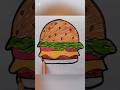 how To Draw Cute 🍔 #viralvideo #trending #drawing #shorts #aknumber#song