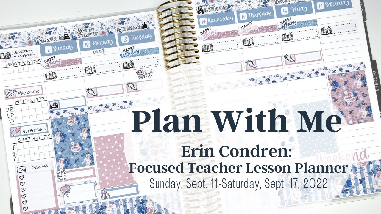 Plan With Me | EC Focused Teacher Lesson Planner | September 11-17, 2022