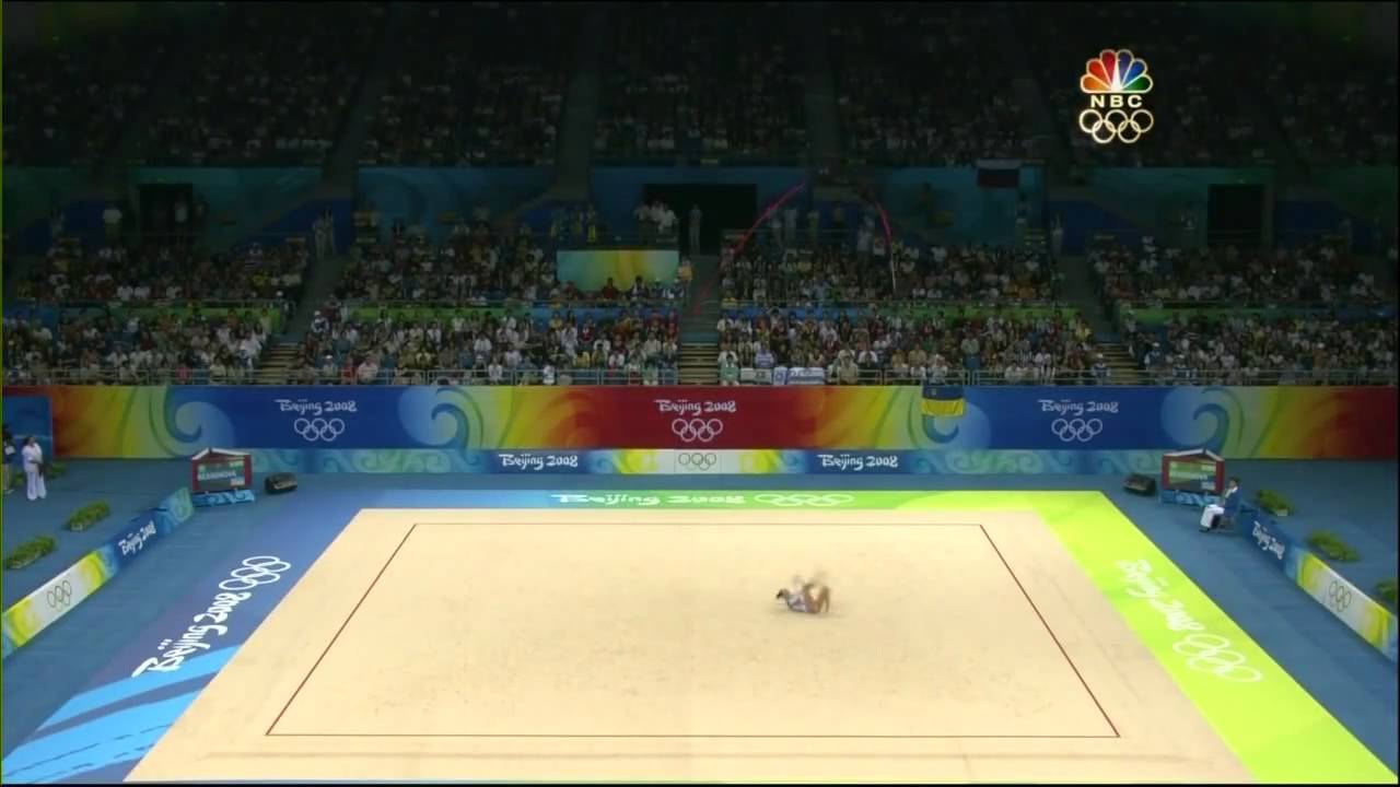 Anna Bessonova Ribbon 2008 Olympic AA (HD)