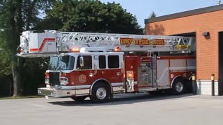 Lincoln Fire Aerial 1 responding from quarters