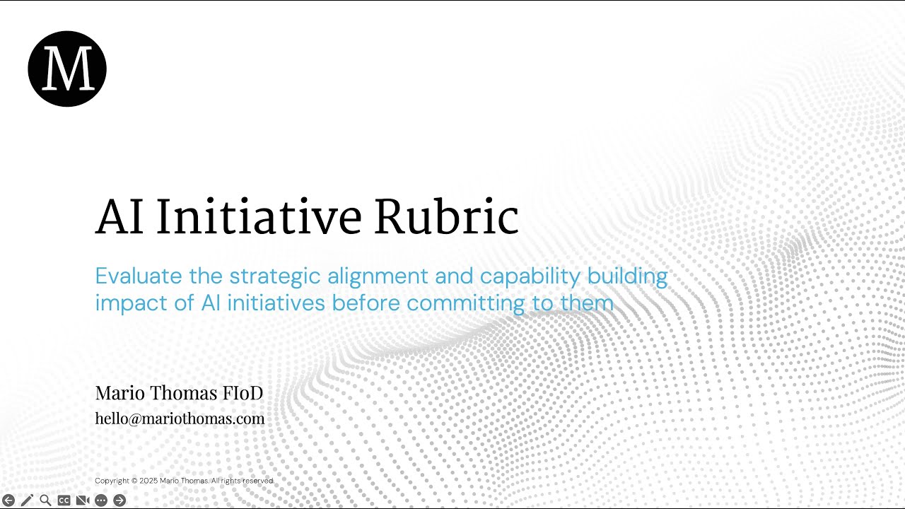 AI Initiative Rubric Demo: Evaluate strategic alignment and capability building impact of Al pilots