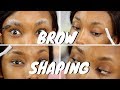 EYEBROW SHAPING AND TRIMMING TUTORIAL AT HOME FOR BEGINNERS