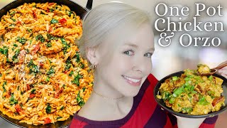 One Pot Creamy Chicken & Orzo | Cook & Eat With Me