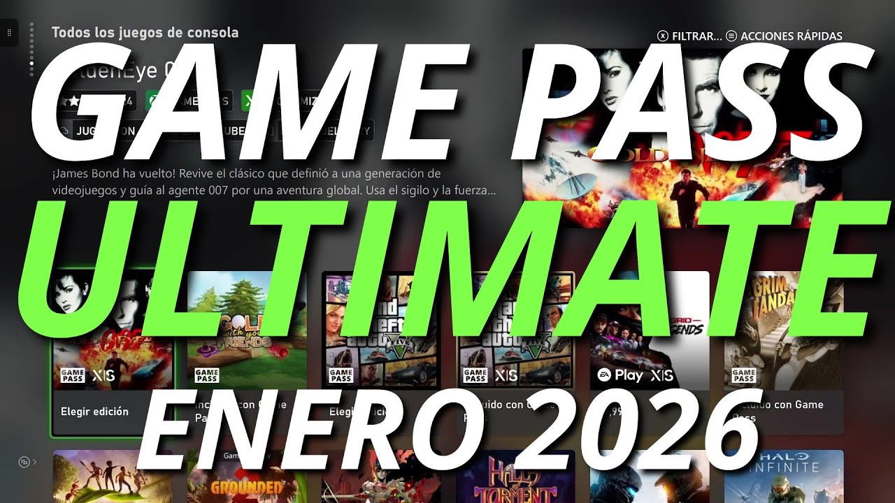 XBOX GAME PASS ULTIMATE ENERO 2026 Todo El Cat Logo 