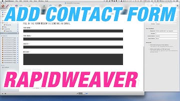 How to Add a Basic Email Form in Rapidweaver Added to my Rapidweaver Playlist