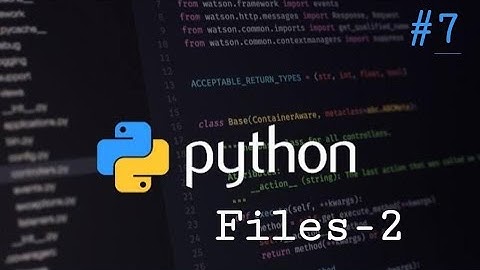 Python #7 Files Part-2 according to VTU syllabus by Dr . Mahantesh K