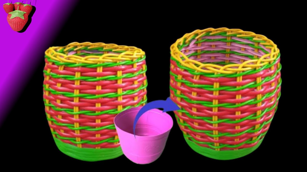 how to make baskets from rattan, diy wicker basket, storage basket ...
