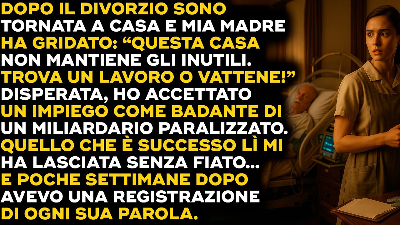 Avevo appena messo da parte l'ultimo scatolone quando mia madre,senza nemmeno guardarmi,mi disse:“Questa casa non mantiene gli inutili. Trovati un lavoro o vattene. ”Avevo trentadue anni,appena...
