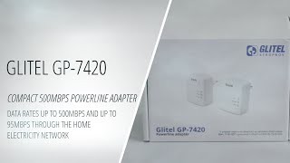 Glitel GP-7420 - A Compact 500Mbps Powerline Adapter - TV through IP (IPTV) and VoIP [Unboxing]