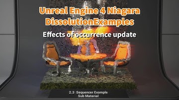 Unreal Engine 4 Niagara Dissolution Examples | Effects of occurrence update