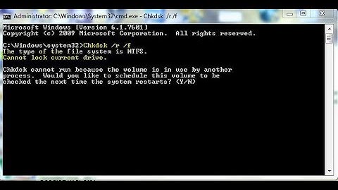 Cannot Lock Current Drive. Chkdsk Cannot Run Because the Volume Is in Use by Another Process FIX