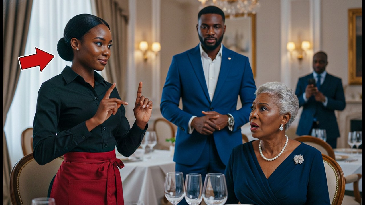 Une serveuse salue la mère sourde du milliardaire… son langage des signes bouleverse la salle