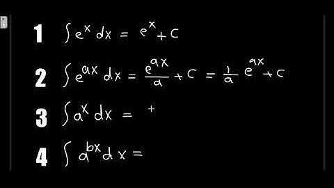integration of exponential functions part 1