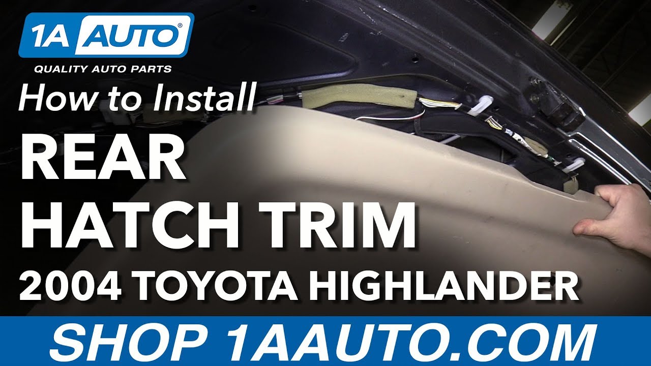 How to Remove Reinstall Rear Hatch Trim Panels 2000-07 Toyota