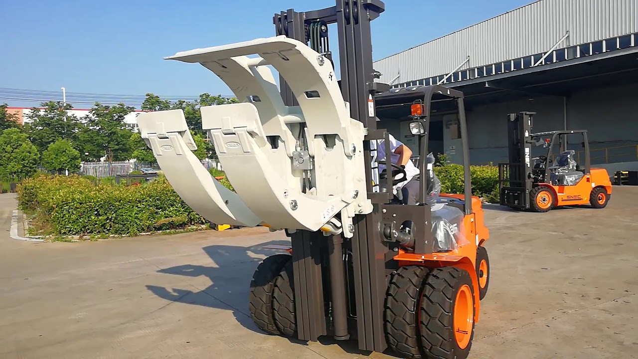 paper roll clamp operation forklift YouTube