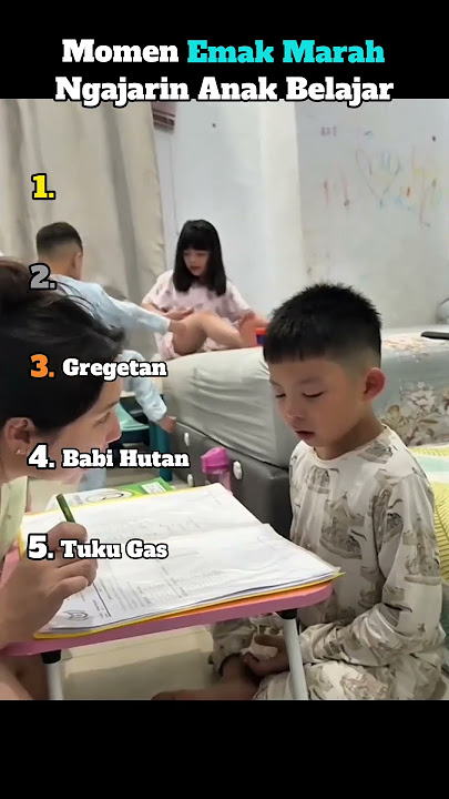 Moments When Mothers Get Angry When Teaching Their Children