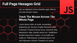 Full Page Hexagon Grid | Interactive Grid For Scrollable Pages