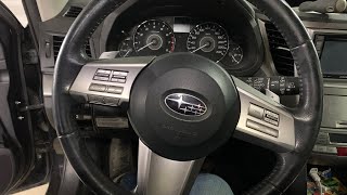 Чистка кнопок на руле Subaru Outback 2012