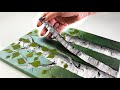 Photorealistic birch trees acrylic pouring you can try  ab creative tutorial