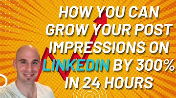How I Grew My Post Impressions On LinkedIn By 300% In 24 Hours