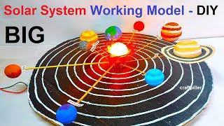 solar system working model science project for exhibition  simple | cardboard | craftpiller