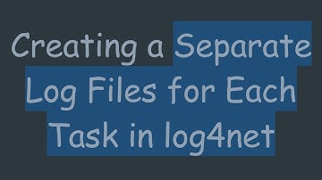 Creating a Separate Log Files for Each Task in log4net