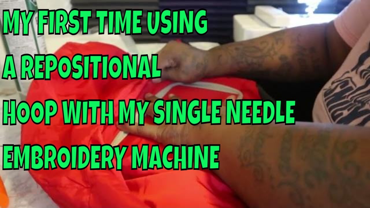 HOW TO MAKE A EMBROIDERY DESIGN BIGGER USING A REPOSITIONAL HOOP ON A