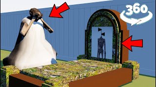 360 Video || Siren Head \& Granny Funny \& Hello Neighbor Horror Animation 3D #2