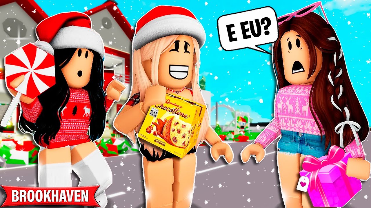 A MENINA NÃO FOI CONVIDADA para a CEIA DE NATAL em BROOKHAVEN | Historinhas em Brookhaven RP🏡