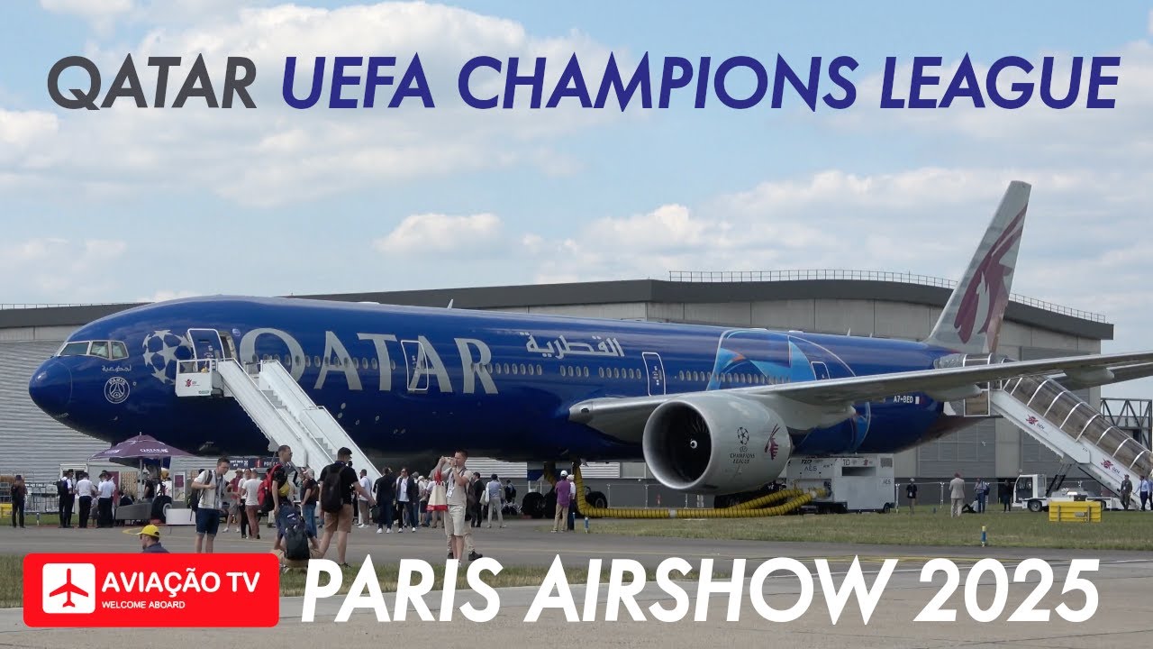 航空機・ヘリコプター QatarBoeing777-300E Champions League Qatar Boeing 777-300ER 