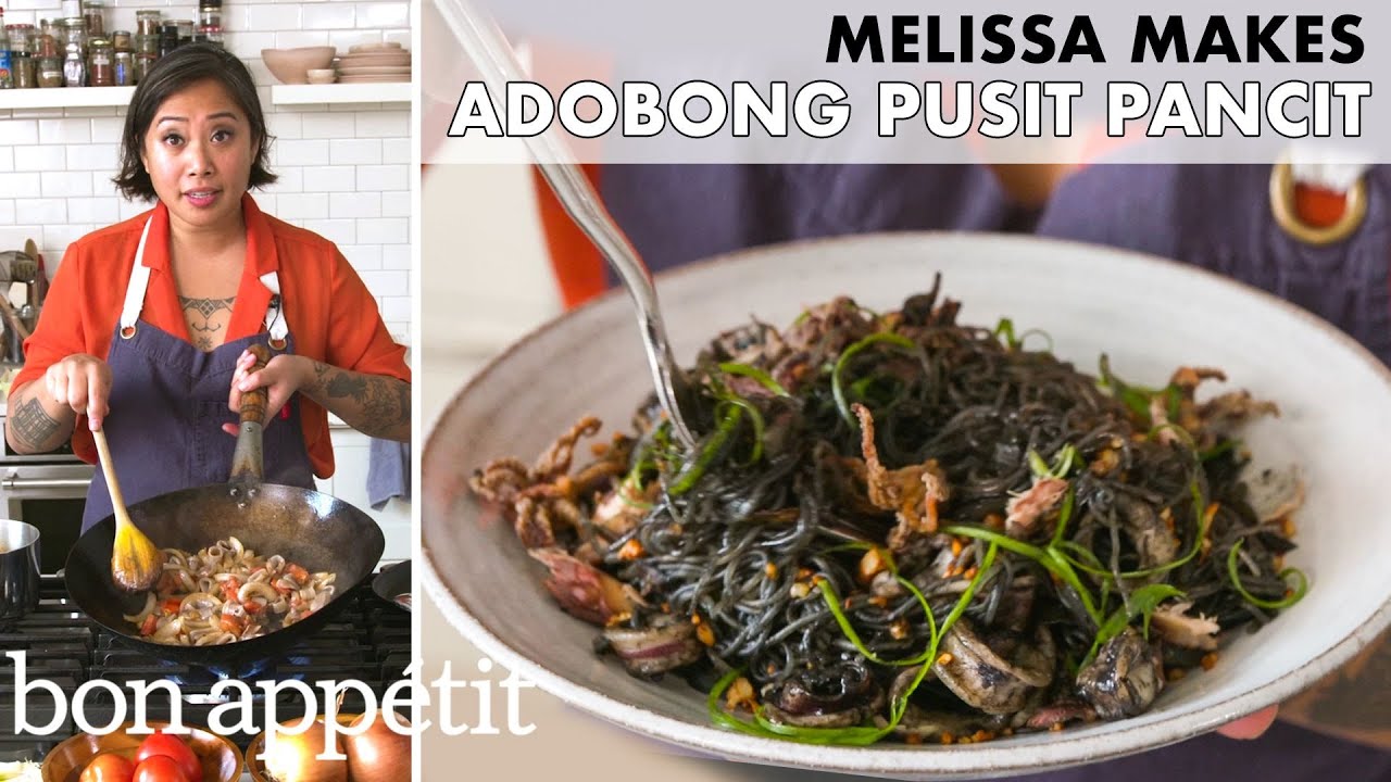 Melissa Makes Adobong Pusit Pancit (Adobo Squid Noodles)   From the Home Kitchen   Bon Apptit