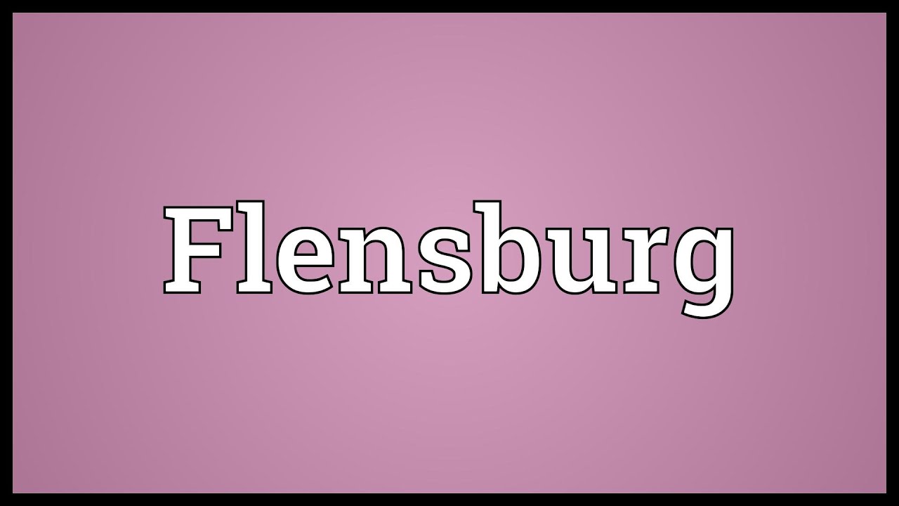 Flensburg Meaning YouTube