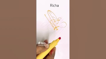 RiCHA name Signature Style//Best Signature idea #Viralshorts