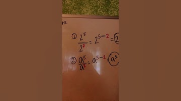 Quotient property of exponents! #algebra #exponentrules