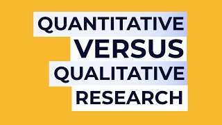 Quantitative vs Qualitative Research