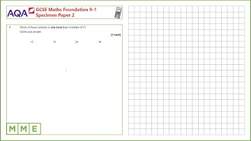 GCSE Maths AQA Foundation Specimen Paper 2 - Q1 Multiples and factors